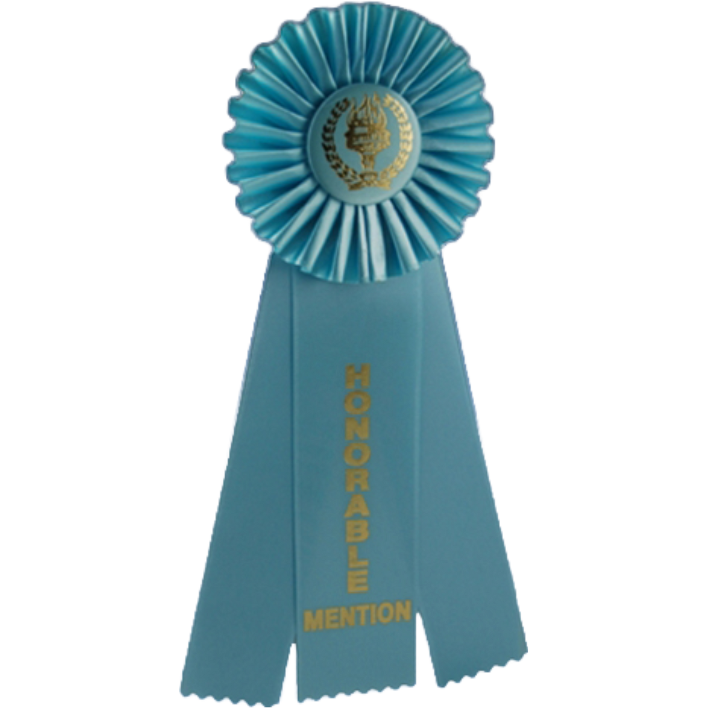 Rosette Honorable Mention Ribbon 11" / Light Blue