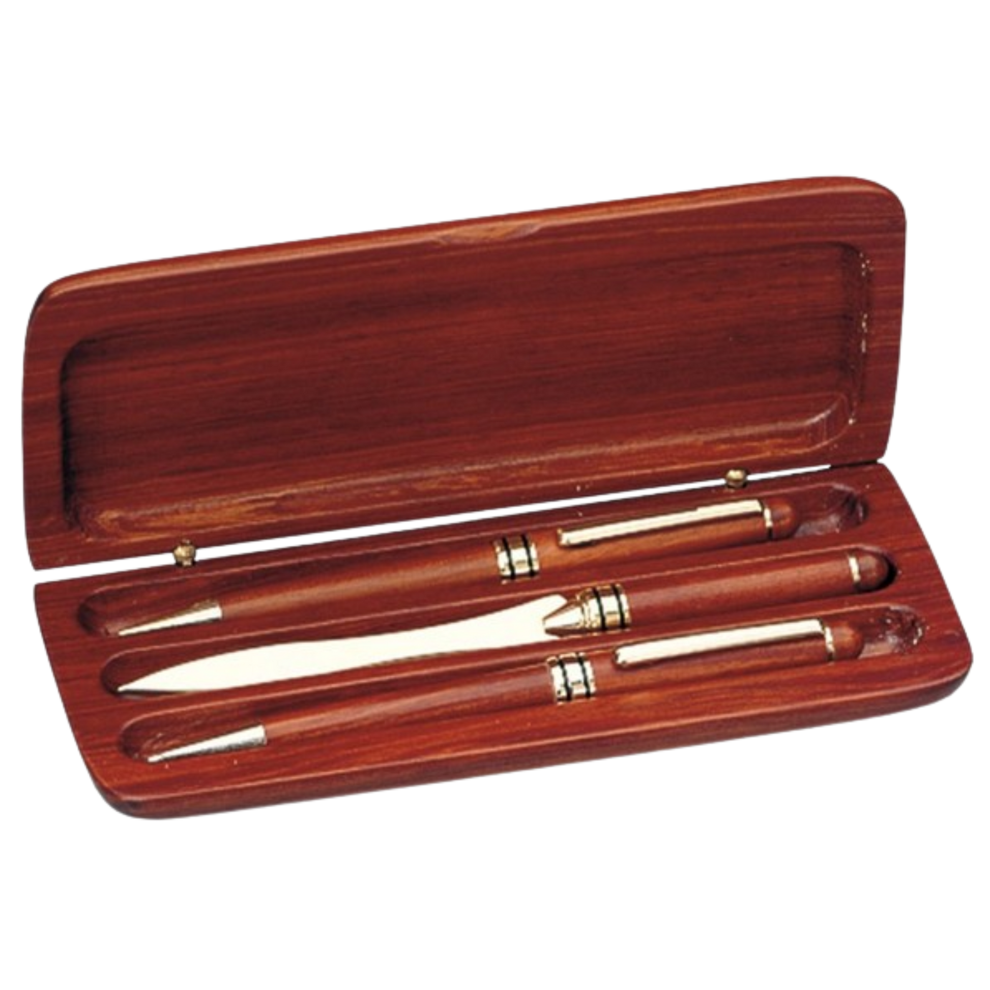 Rosewood Pen Pencil Letter Opener Set 3.125" x 6.625" / Rosewood