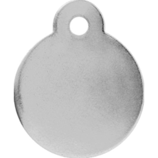 Stainless Steel Tag - Circle w/Tab