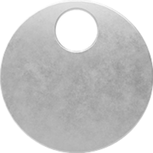 Stainless Steel Tag - Circle - Large Hole