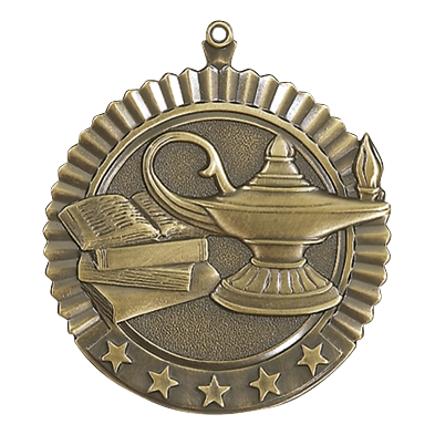 5 Star Knowledge Medal 2.75" / Gold