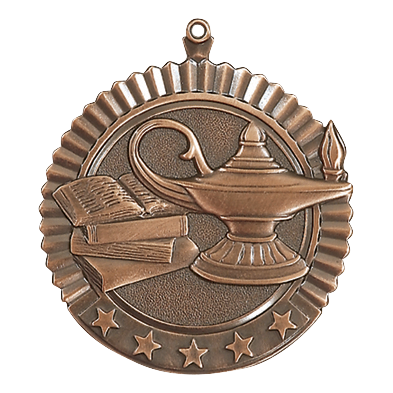 5 Star Knowledge Medal 2.75" / Bronze (Copper Tone)