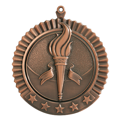 5 Star Victory Medal 2.75" / Bronze (Copper Tone)