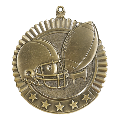 5 Star Football Medal 2.75" / Gold