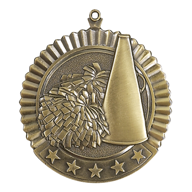 5 Star Cheerleader Medal 2.75" / Gold