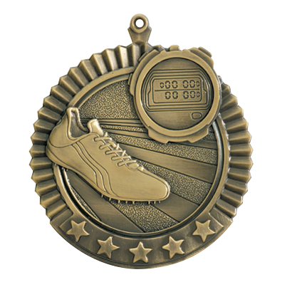 5 Star Track Medal 2.75" / Gold