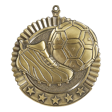 5 Star Soccer Medal 2.75" / Gold