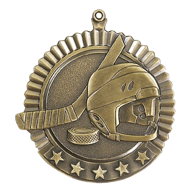 5 Star Hockey Medal 2.75" / Gold