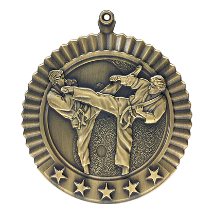 5 Star Karate Male Medal 2.75" / Gold