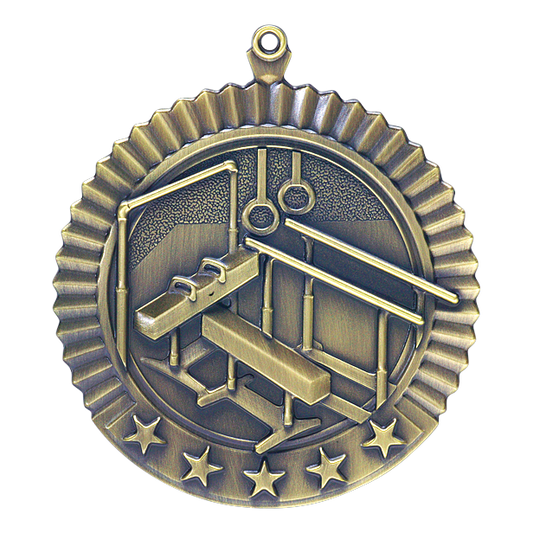 5 Star Gymnastcs Male Medal 2.75" / Gold