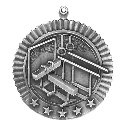 5 Star Gymnastcs Male Medal 2.75" / Silver