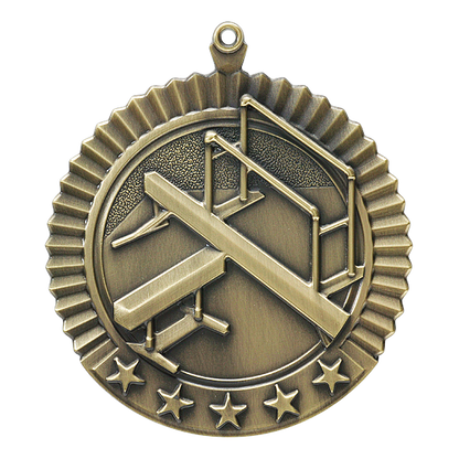 5 Star Gymnastcs Female Medal 2.75" / Gold