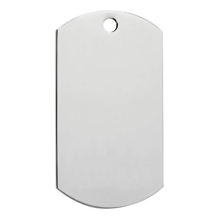 Plain Dog Tag 2" / Silver