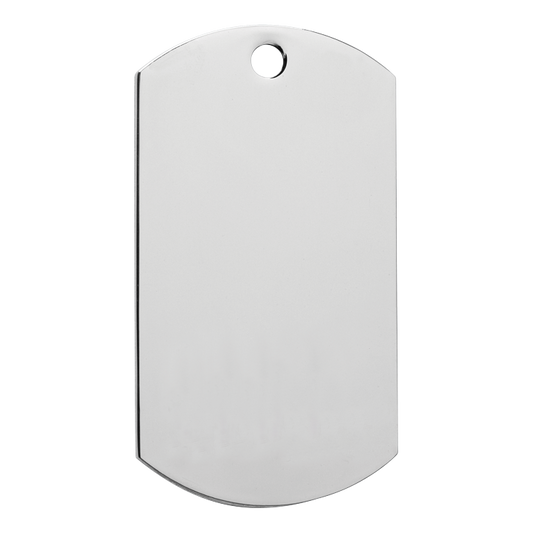Plain Dog Tag 2" / Silver