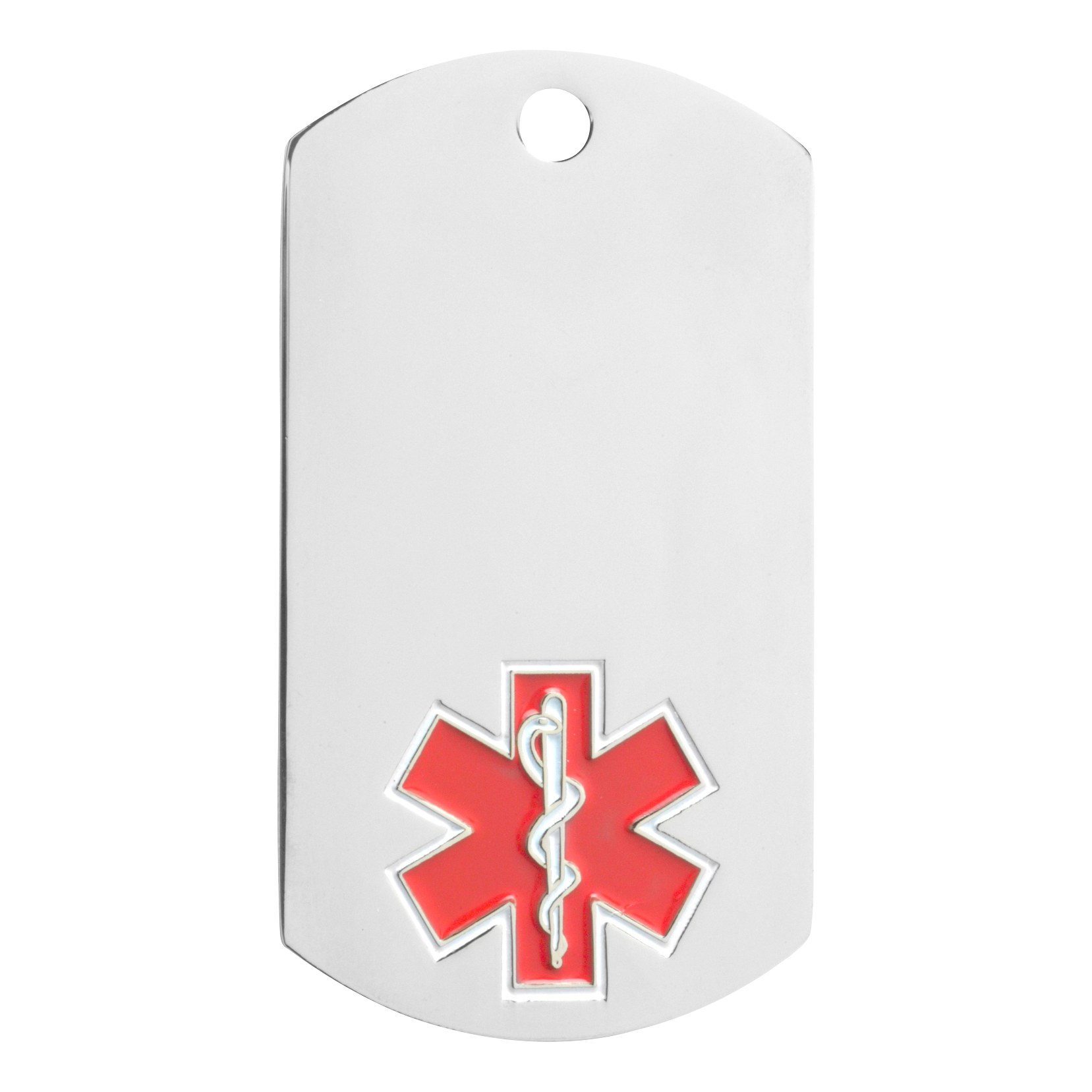 Medical Alert Dog Tag 2" / Silver