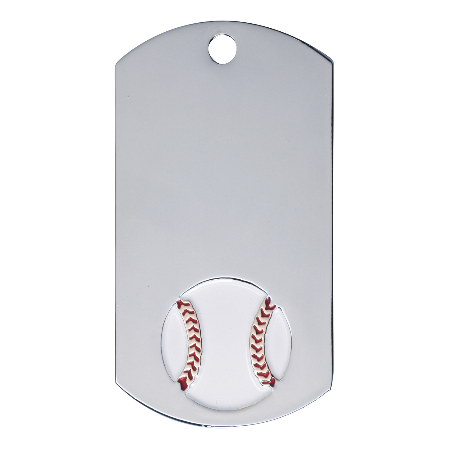 Baseball Dog Tag 2" / Silver