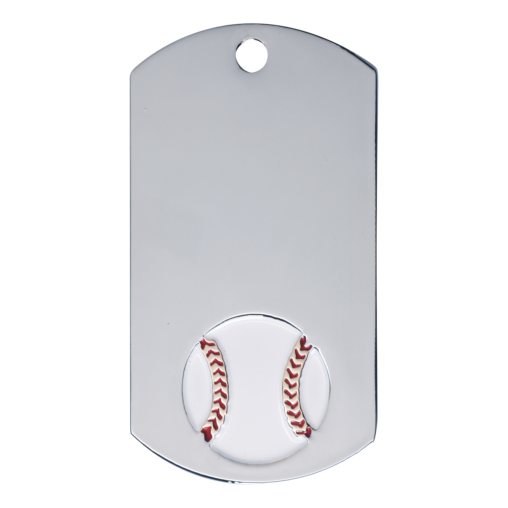 Baseball Dog Tag 2" / Silver