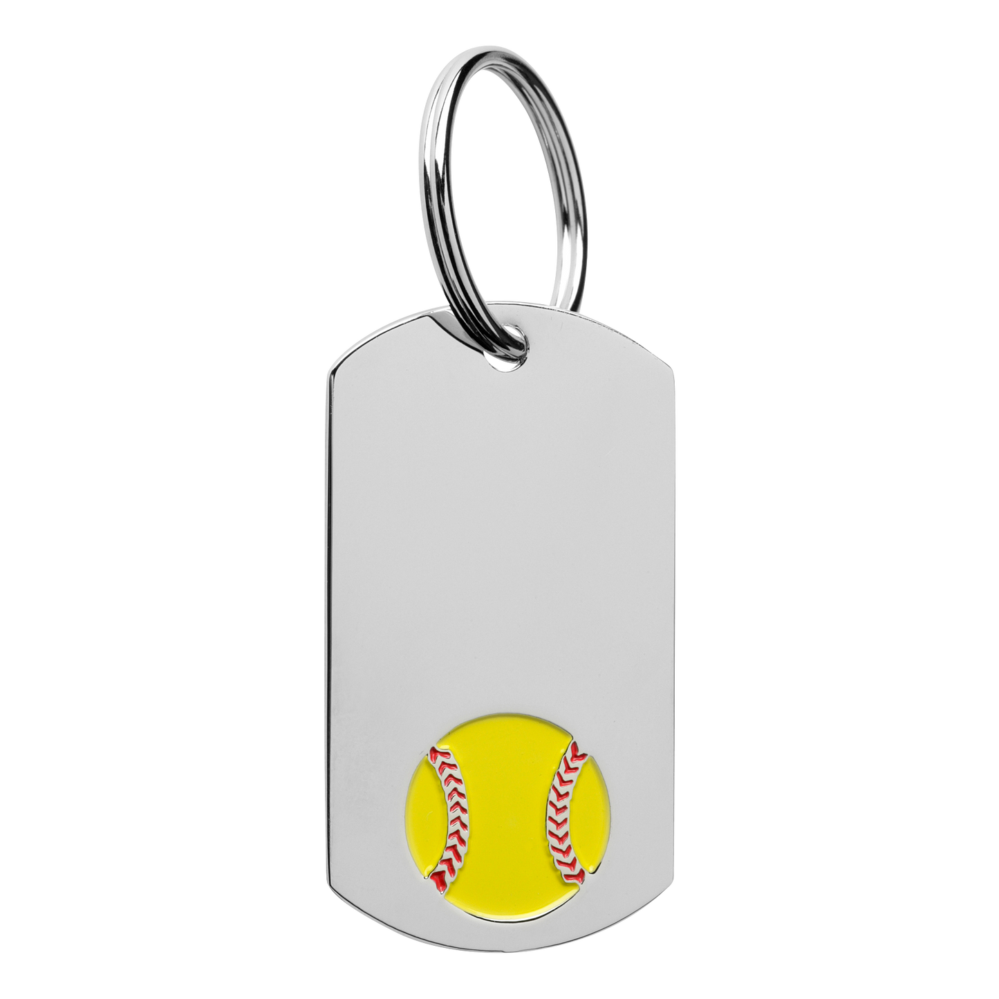 Softball Dog Tag 2" / Silver