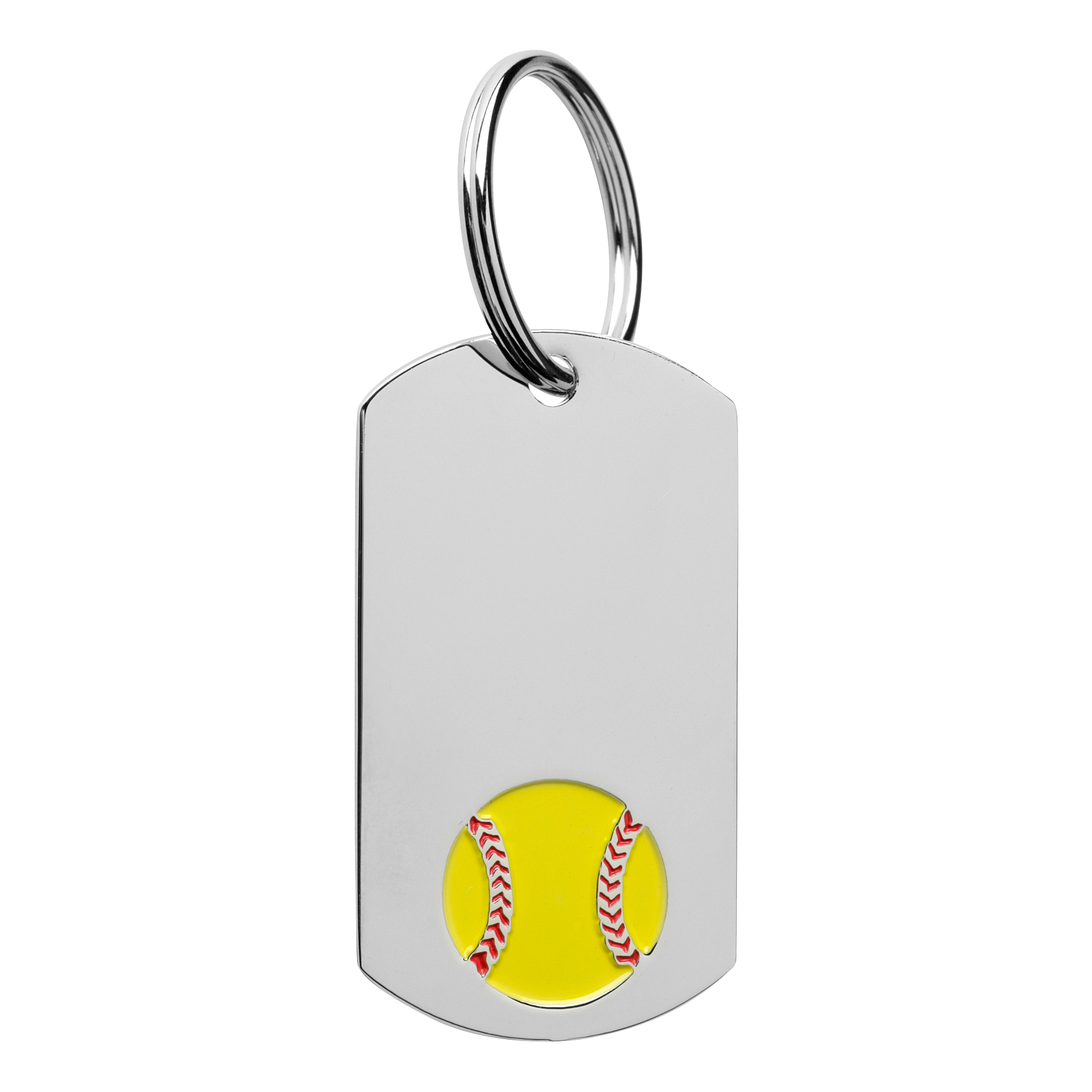 Softball Dog Tag 2" / Silver