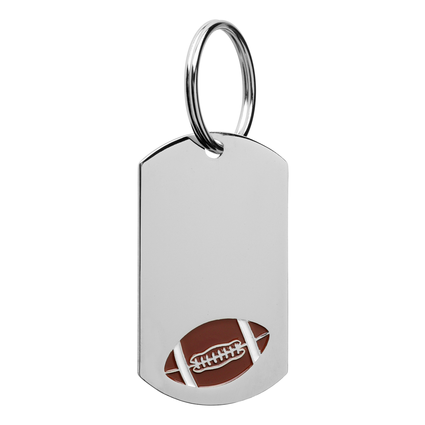 Football Dog Tag 2" / Silver