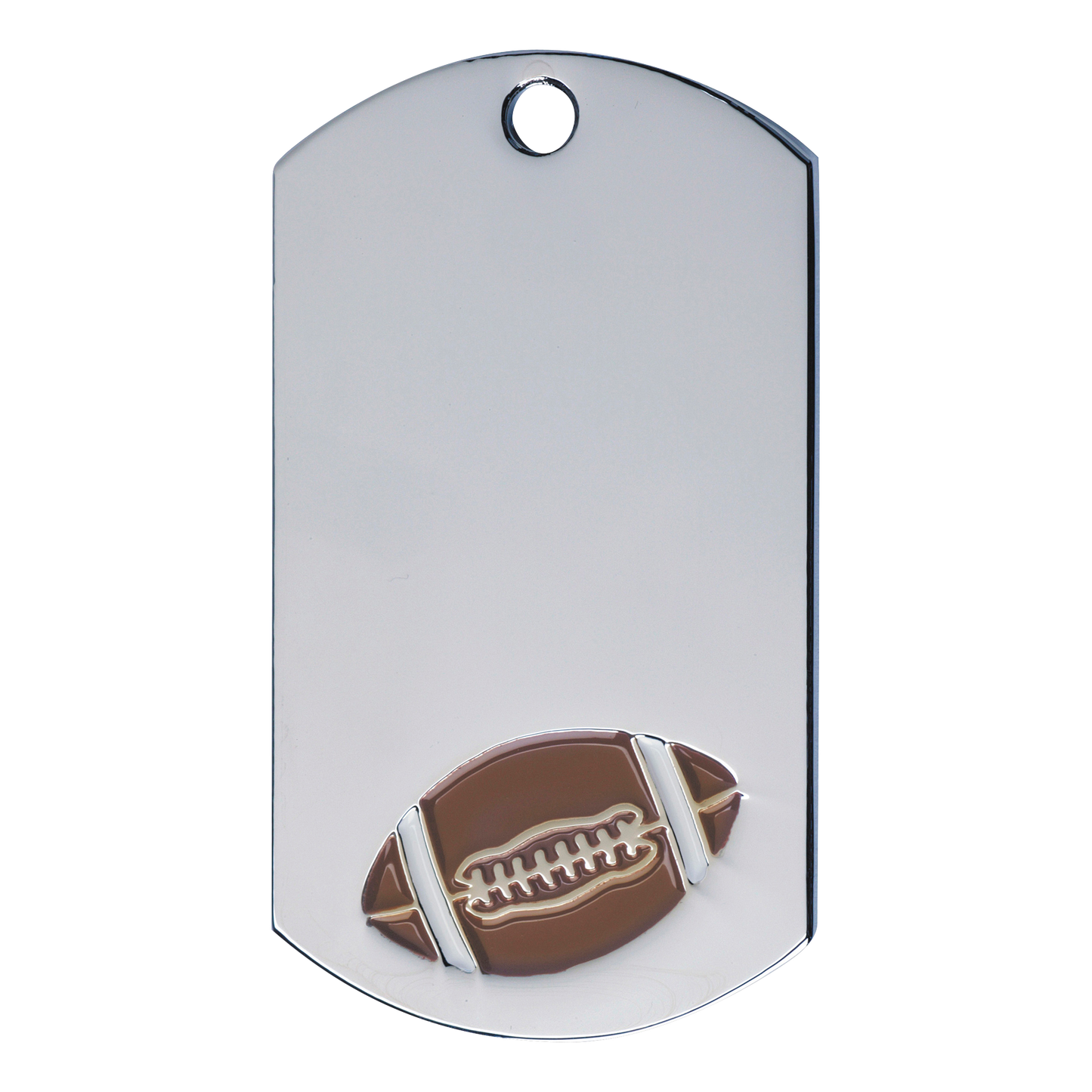 Football Dog Tag 2" / Silver