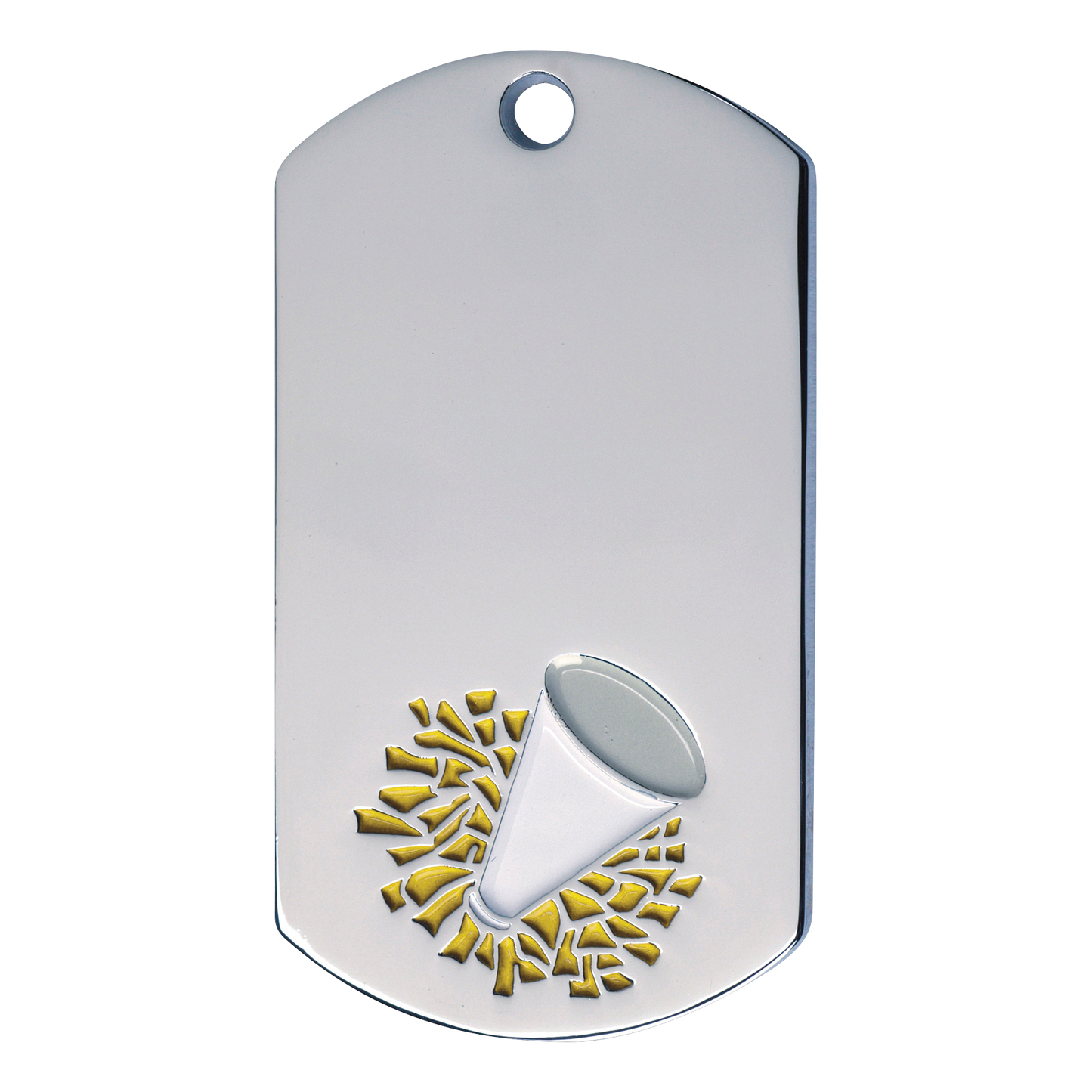 Cheerleader Dog Tag 2" / Silver