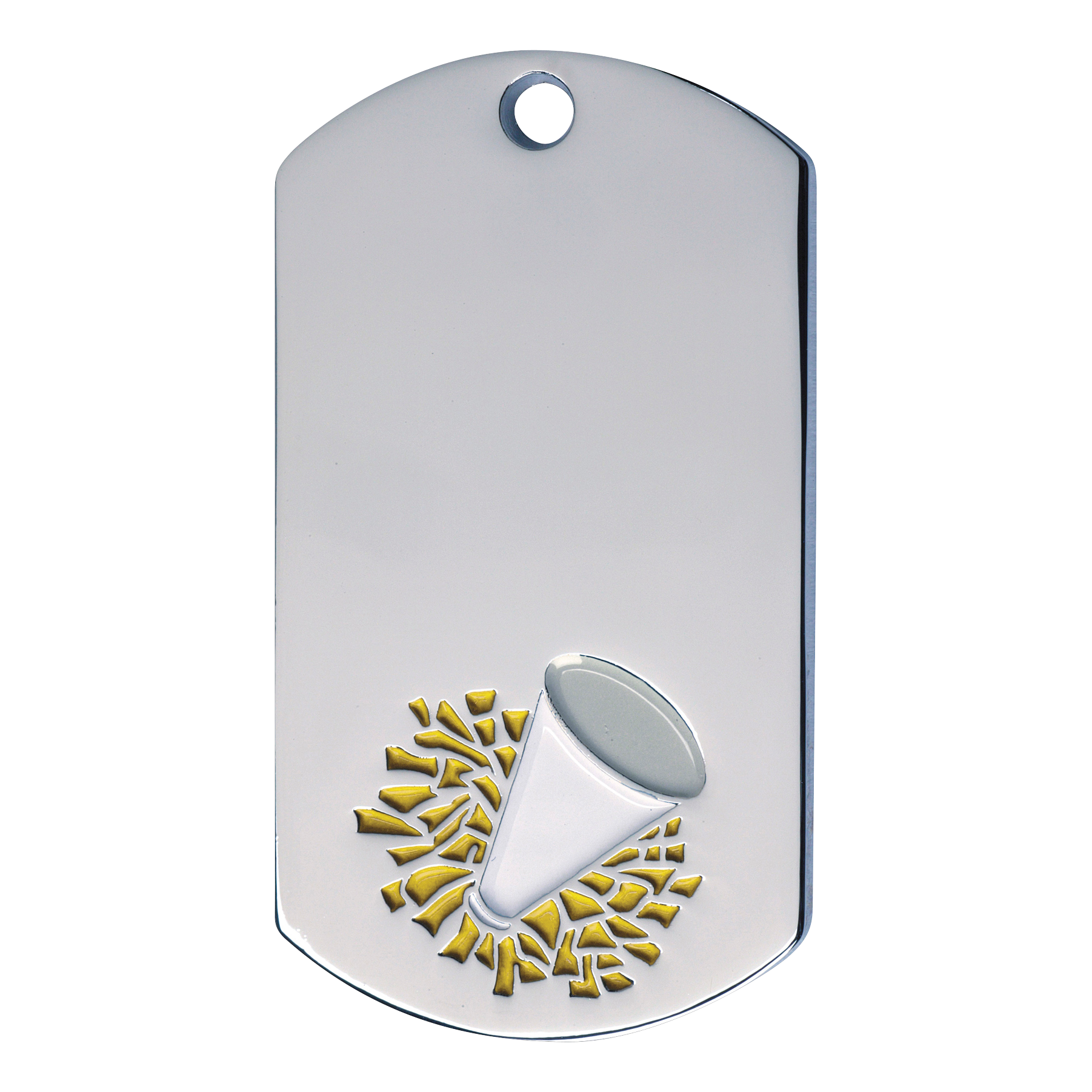 Cheerleader Dog Tag 2" / Silver