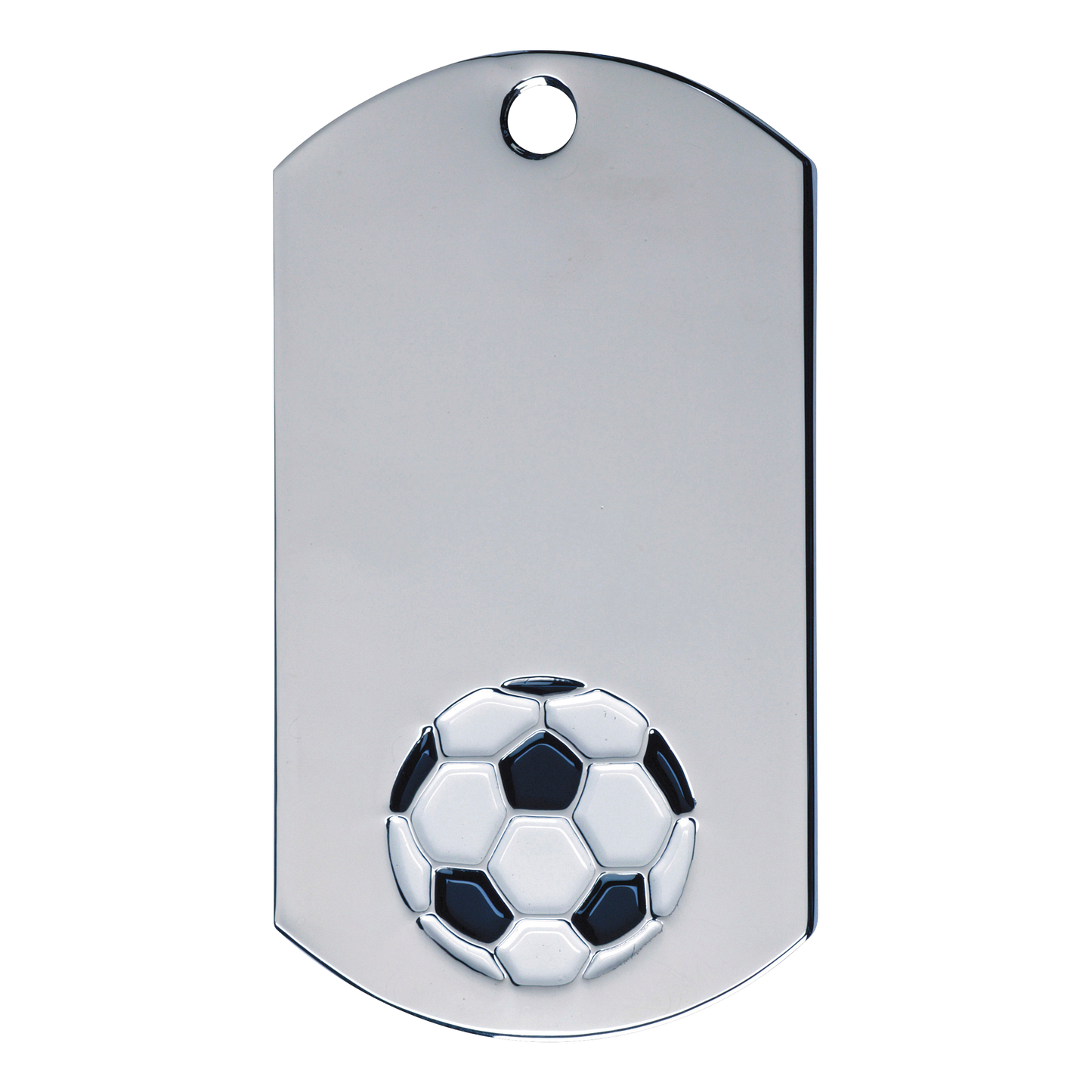 Soccer Dog Tag 2" / Silver