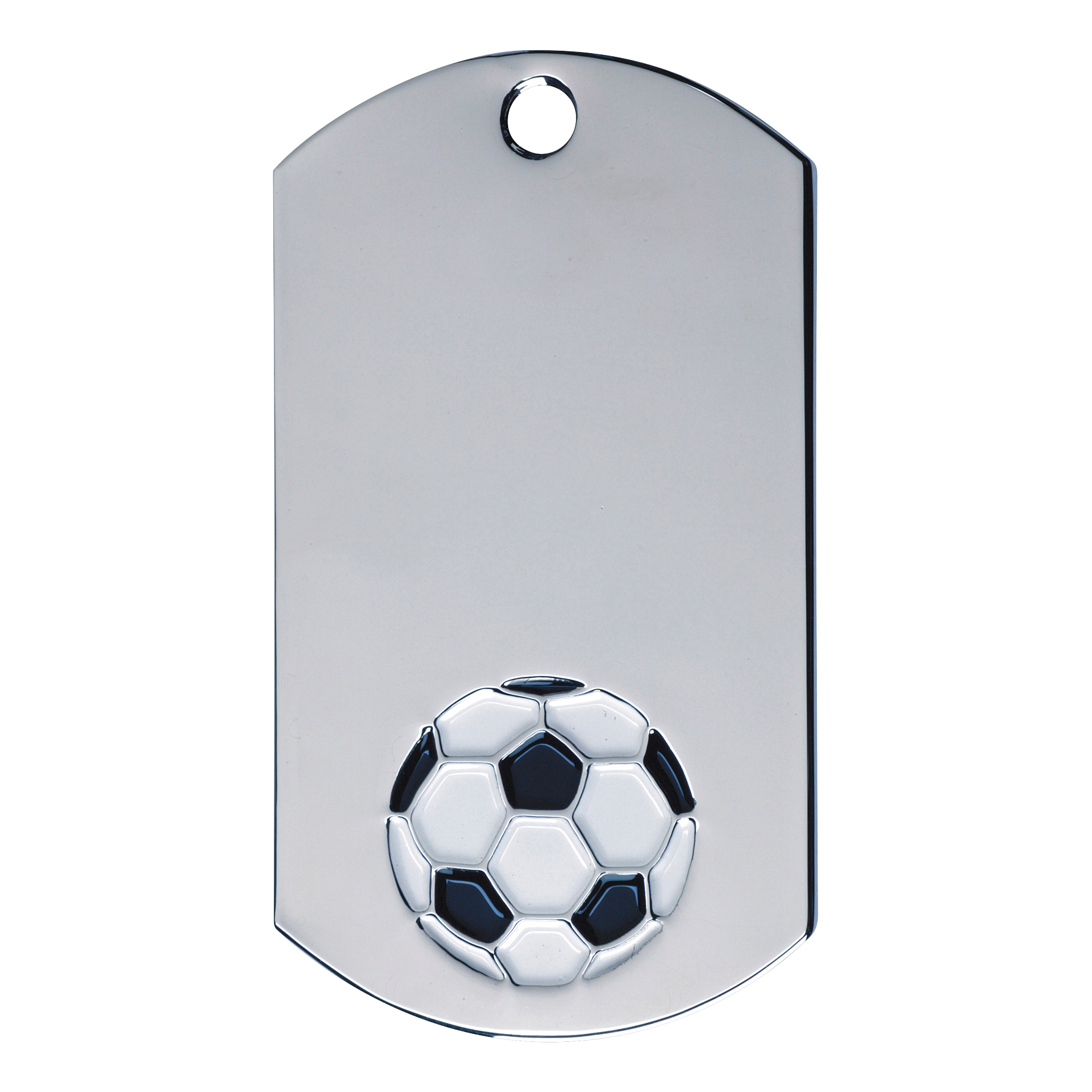 Soccer Dog Tag 2" / Silver