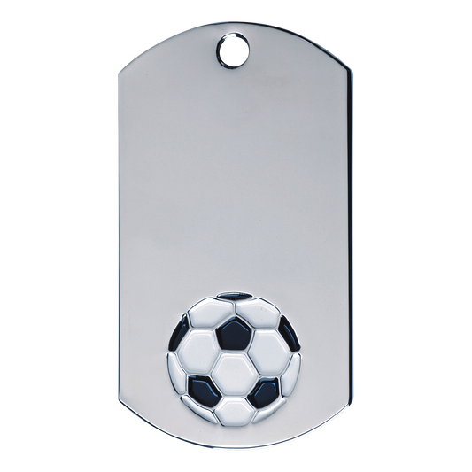 Soccer Dog Tag 2" / Silver