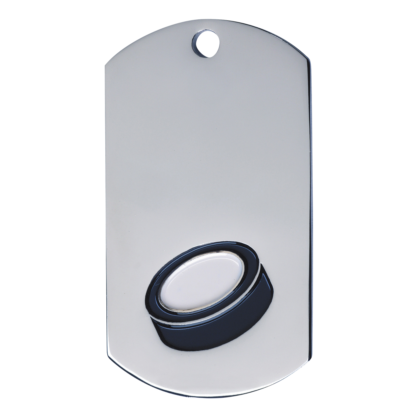 Hockey Dog Tag 2" / Silver
