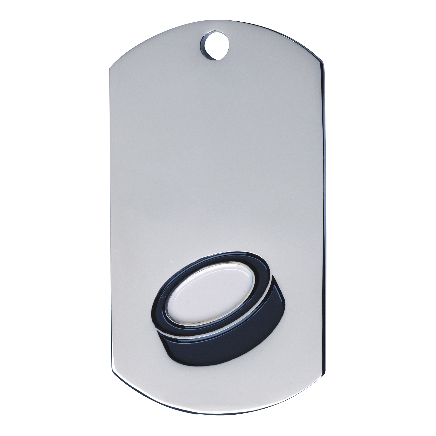 Hockey Dog Tag 2" / Silver