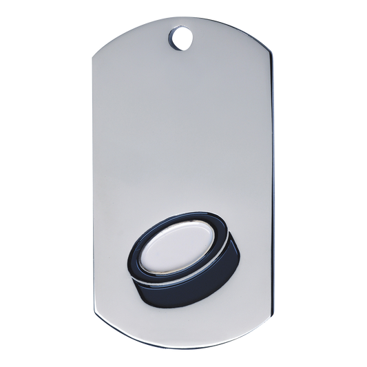 Hockey Dog Tag 2" / Silver