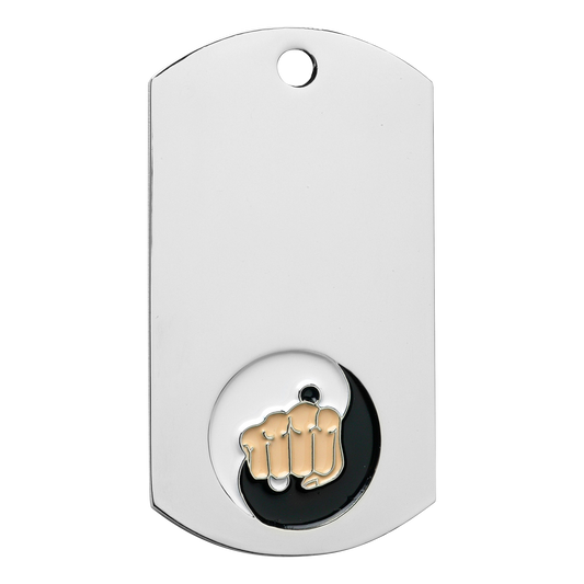 Karate Dog Tag 2" / Silver