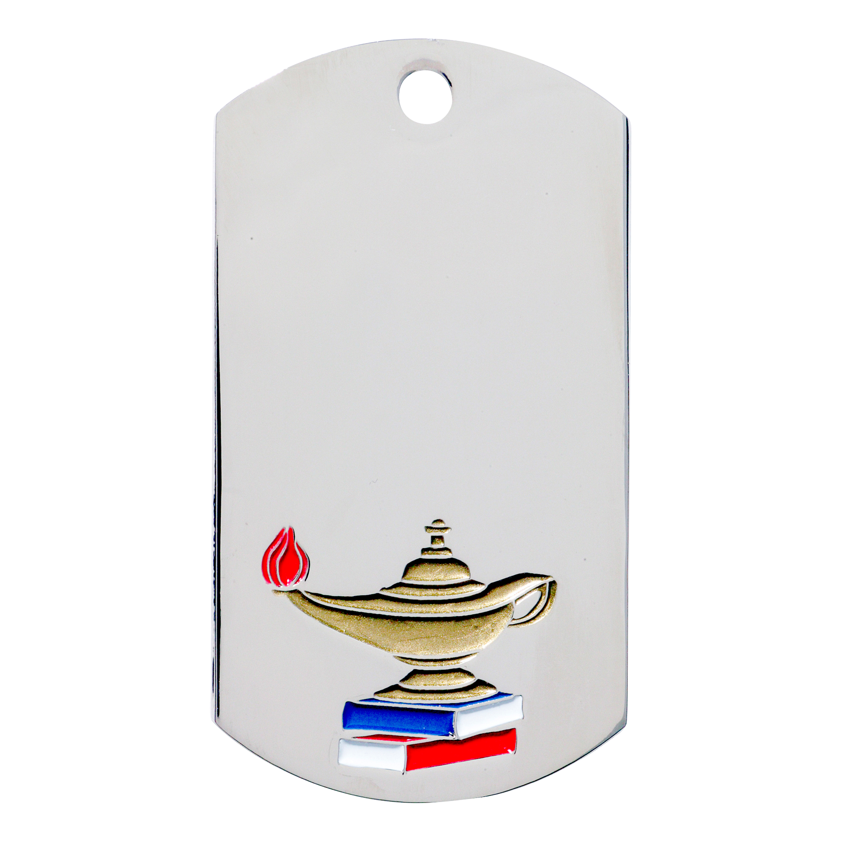 Knowledge Dog Tag 2" / Silver