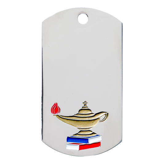 Knowledge Dog Tag 2" / Silver