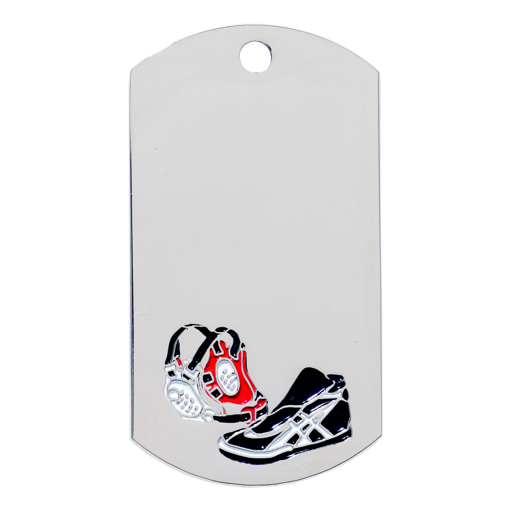 Wrestlng Dog Tag 2" / Silver