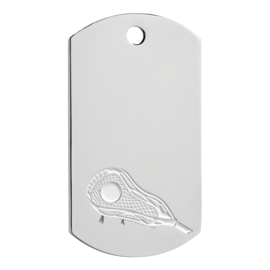 Lacrosse Dog Tag 2" / Silver