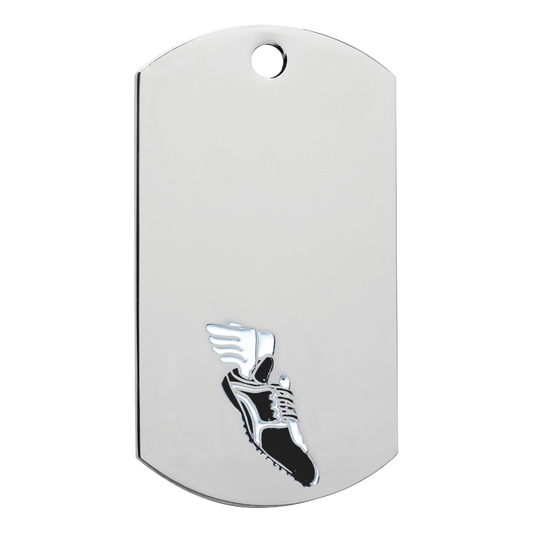 Track Dog Tag 2" / Silver
