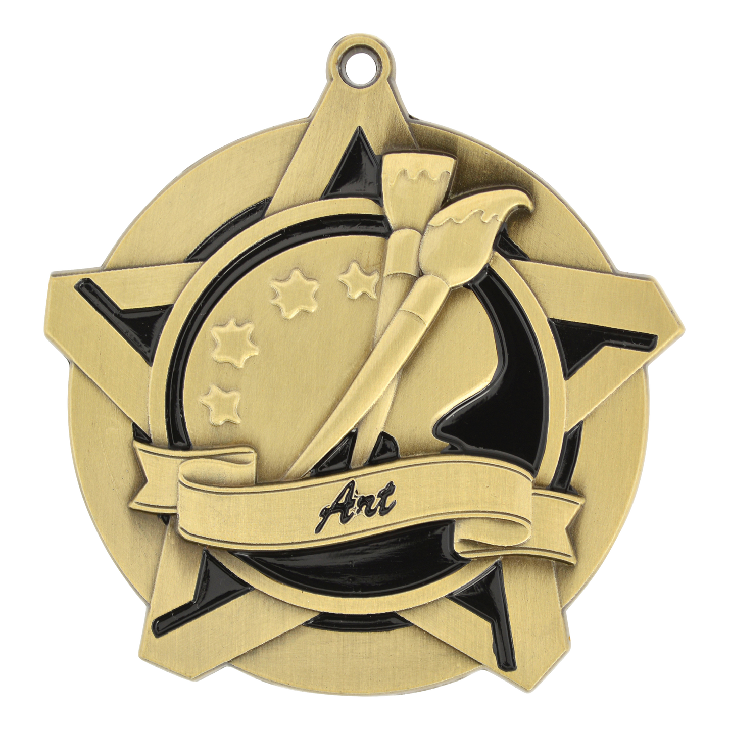 Super Star Art Medal 2.25" / Gold