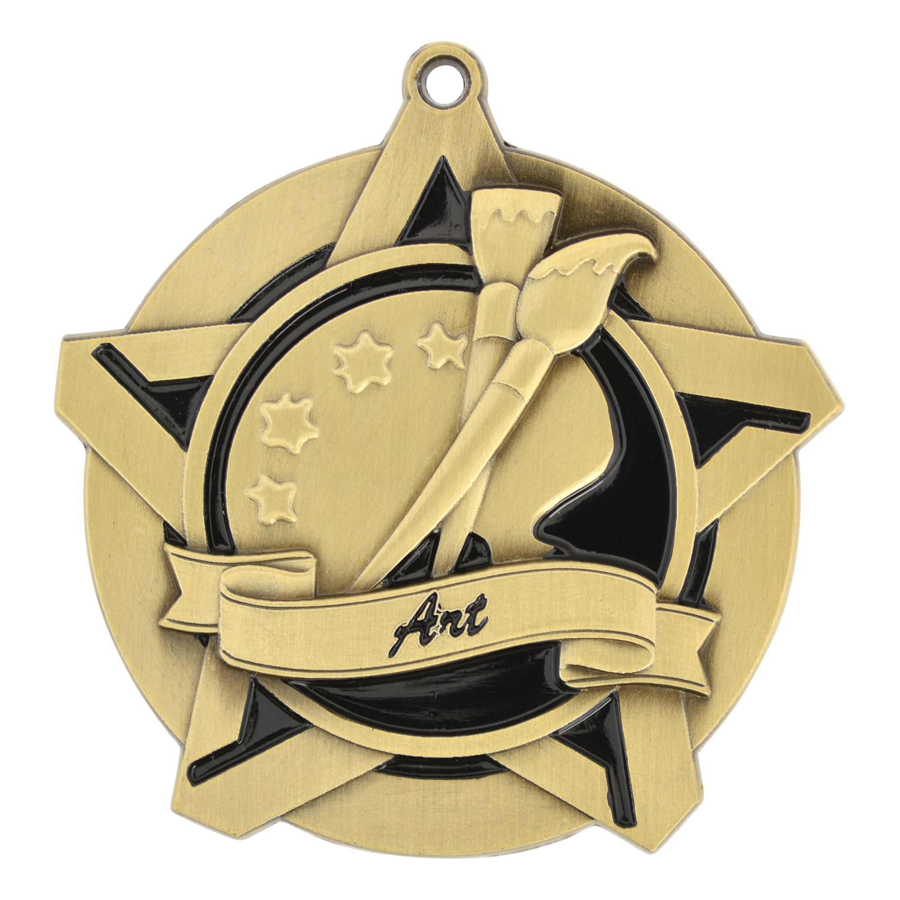 Super Star Art Medal 2.25" / Gold
