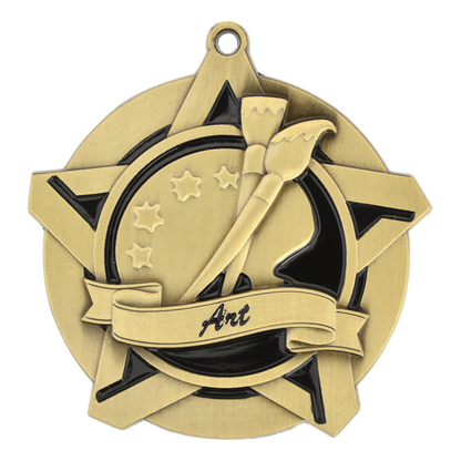 Super Star Art Medal 2.25" / Gold