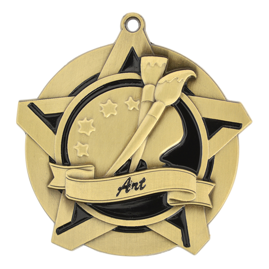 Super Star Art Medal 2.25" / Gold