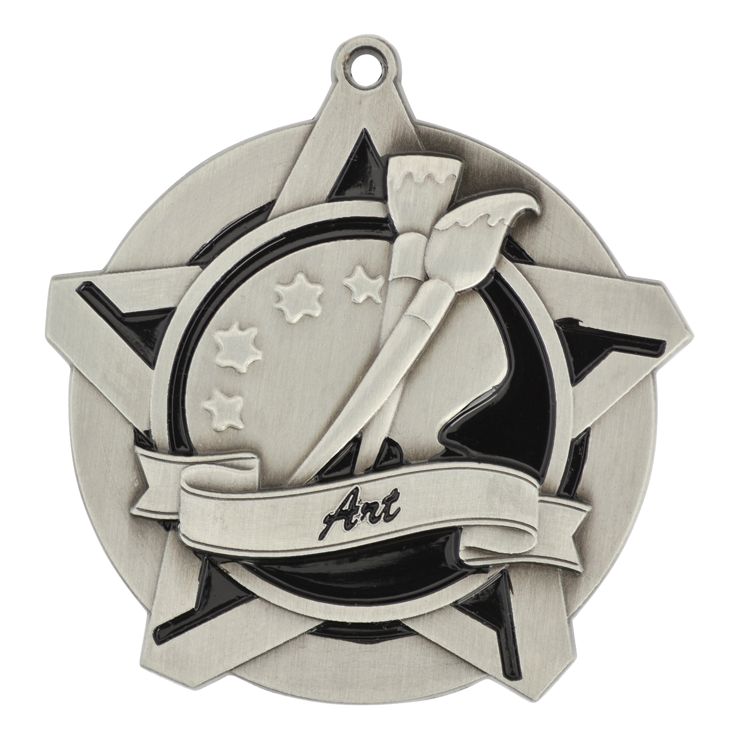 Super Star Art Medal 2.25" / Silver