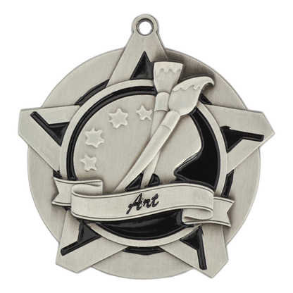 Super Star Art Medal 2.25" / Silver