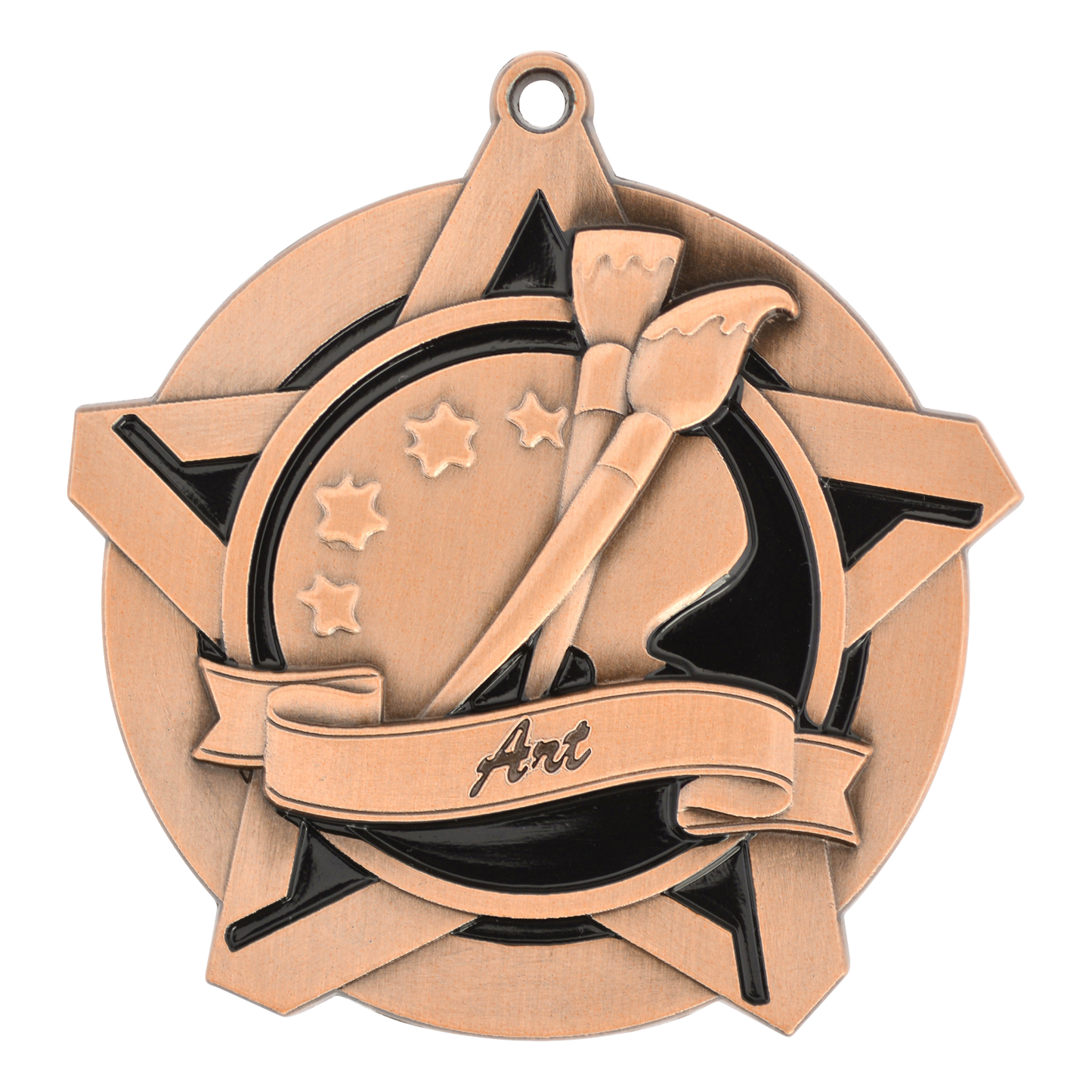Super Star Art Medal 2.25" / Bronze (Copper Tone)