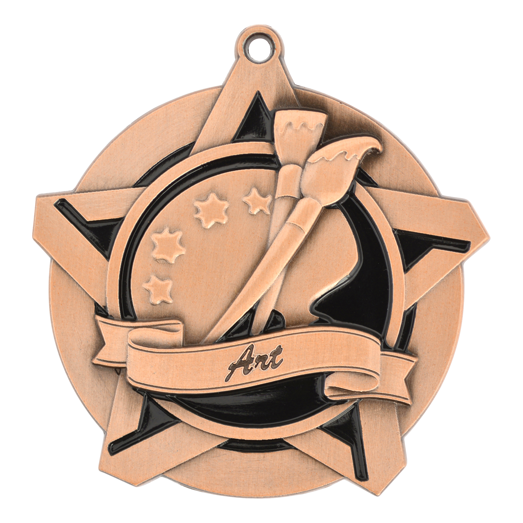 Super Star Art Medal 2.25" / Bronze (Copper Tone)