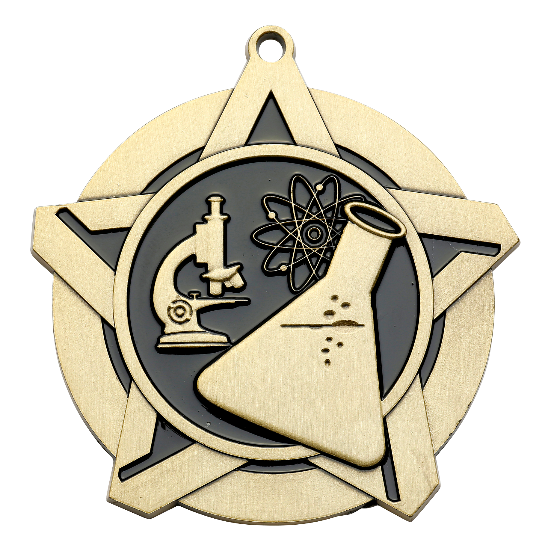 Super Star Science Medal 2.25" / Gold