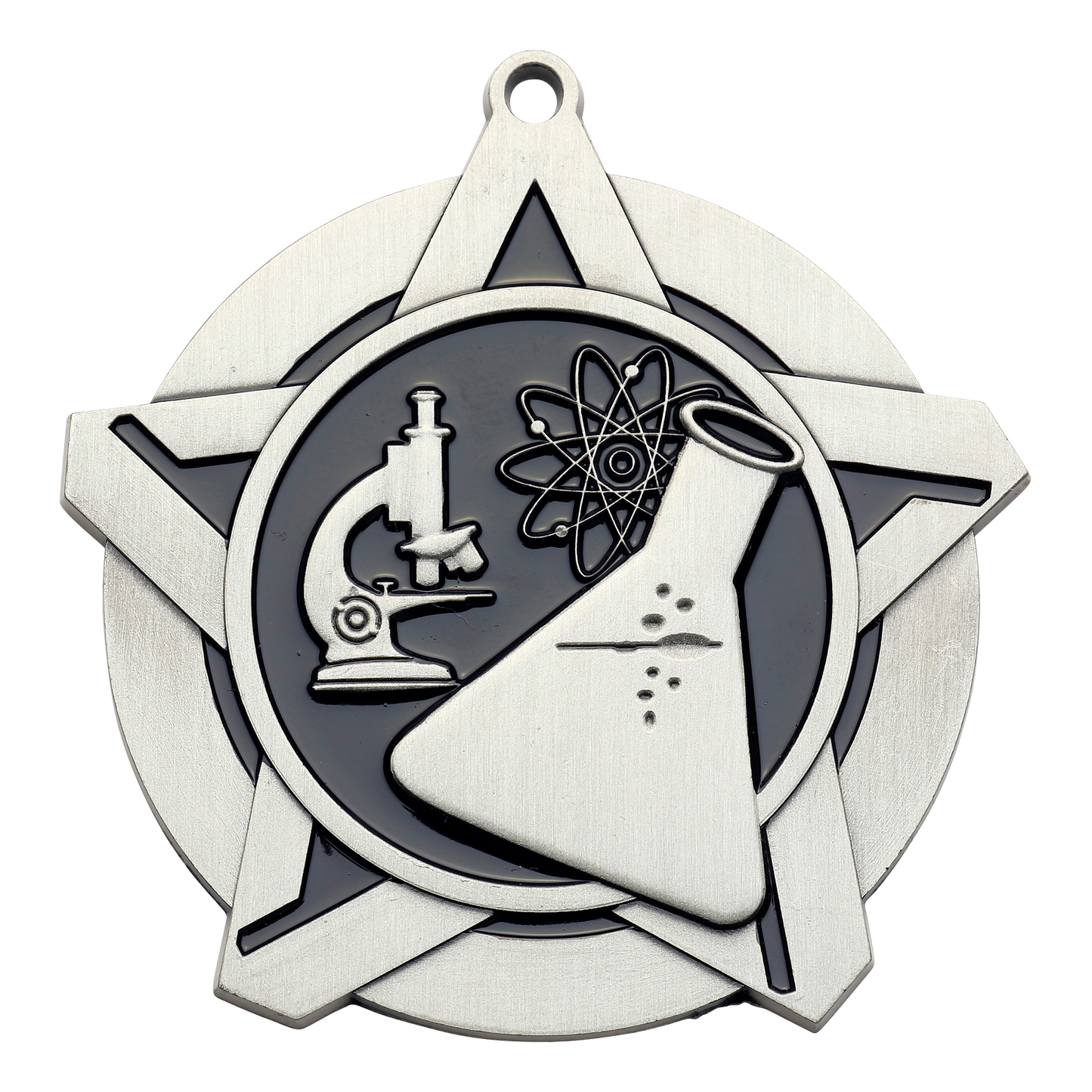 Super Star Science Medal 2.25" / Silver