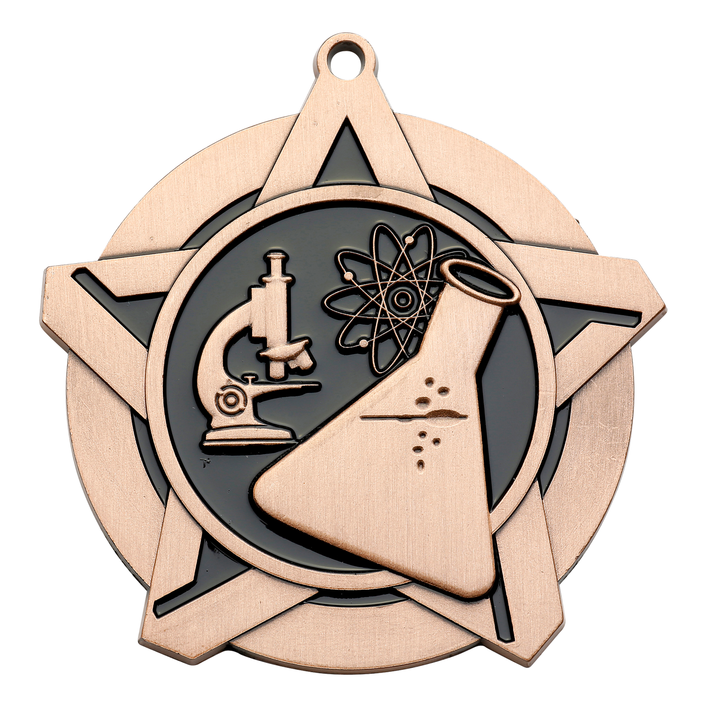 Super Star Science Medal 2.25" / Bronze (Copper Tone)